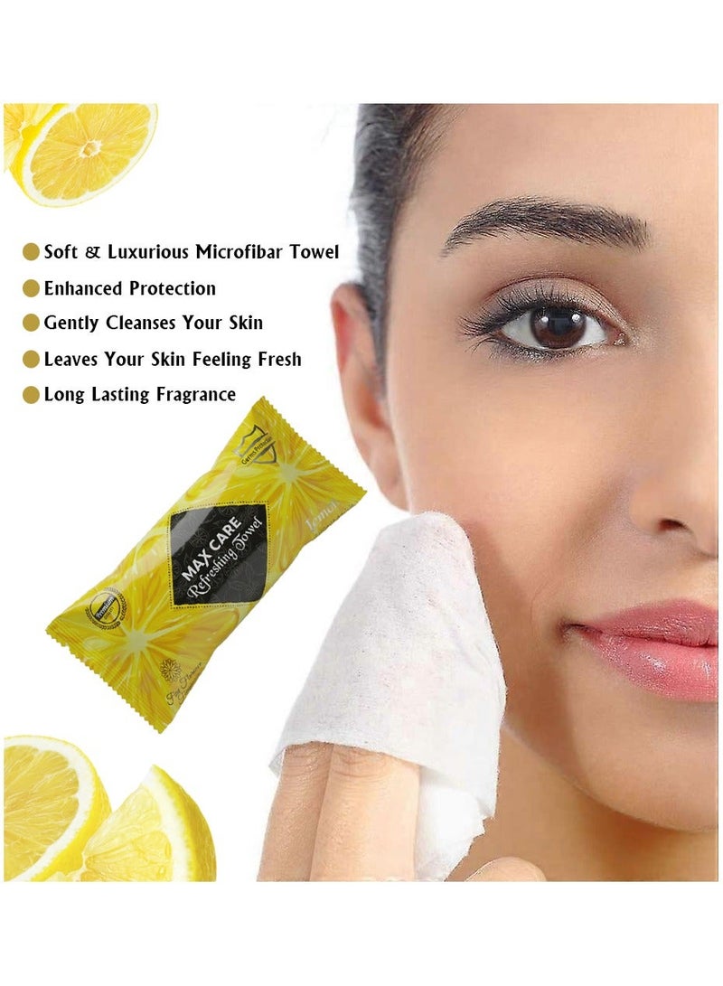 ماكس كير عبوة من 50 منشفة مبللة منعشة للجيم والصالون، منشفة تبريد، مناشف مبللة للاستخدام مرة واحدة، منشفة منعشة لإزالة المكياج. - Image 3